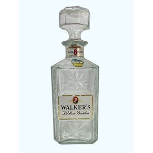 1976 Walker's DeLuxe Bourbon Vintage Decanter With Stopper (Empty)